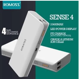 Romoss 10400mAh Power Bank – Dual USB Output, Fast Charging,